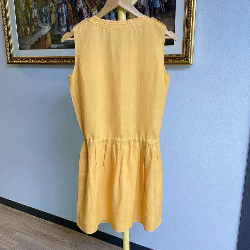 [BUNJANG] NAMU Linen 100% Sleeveless Dress Yellow / (55) NAMU 나무 자체제작 린넨 마 100% 원피스 상태GOOD