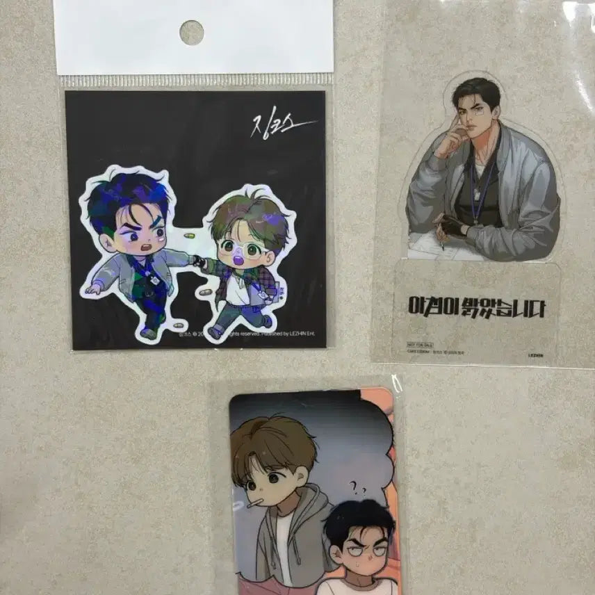 [BUNJANG] Jinx Kim Dan J Jae Kyung PET Sticker Bundle Set / 아밝 10만원 특전 징크스 주재경 김단 스티커 레봄 카페 PET 일괄