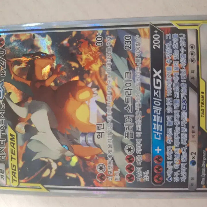 [BUNJANG] Pokemon Card Reshiram &amp; Charizard GX SR Special Illustration / 포켓몬카드 레시라무&amp;리자몽 GX sr 특일