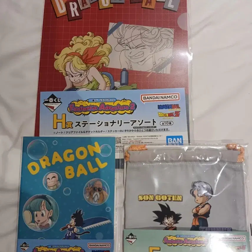 [BUNJANG] Dragon Ball Ichiban Kuji Pouch, File, Notebook Set / 제일복권 드래곤볼 파우치 화일 공책 3종