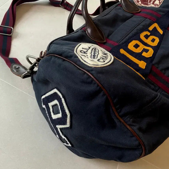 [BUNJANG] Polo Ralph Lauren Letterman Patch Boston Bag / 폴로 랄프로렌 신형 레터맨 패치 보스턴 백