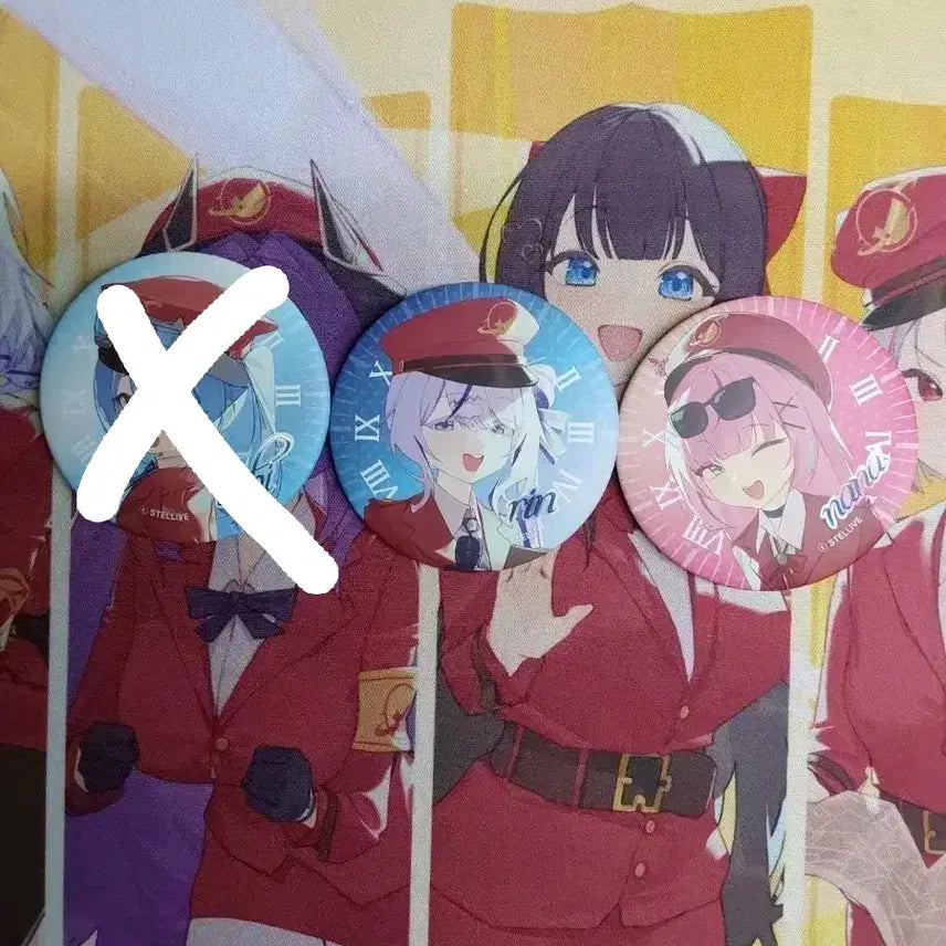 [BUNJANG] Stellive Terminal 5 Nana, Lin, Tabi Can Badge Set / 스텔라이브 터미널5 나나, 린, 타비 캔뱃지 팔아요