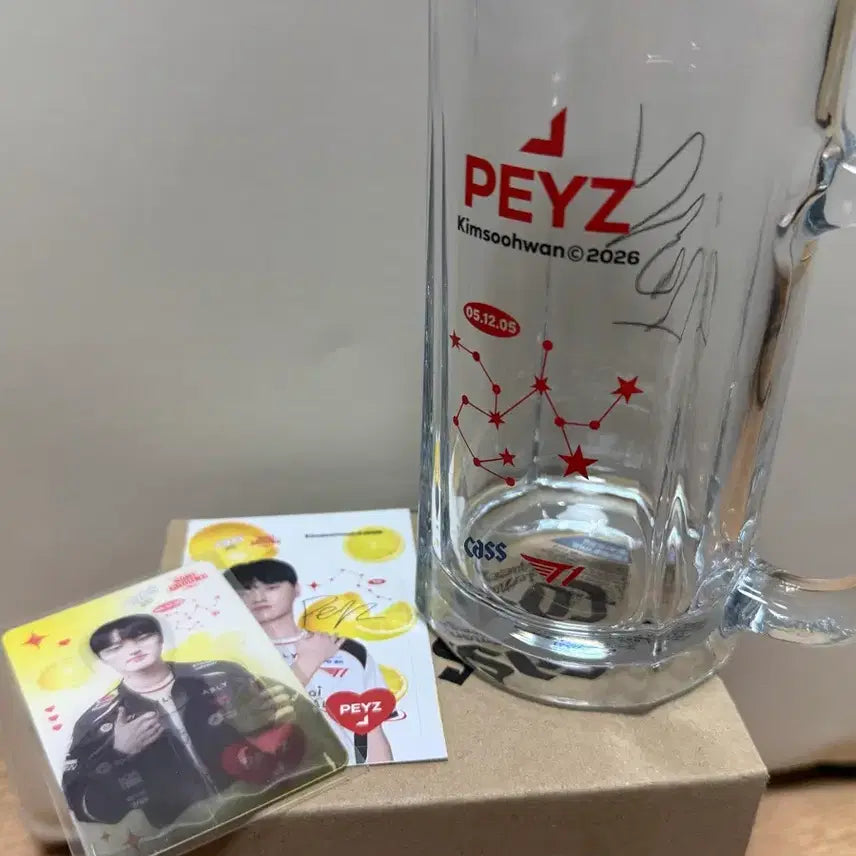 [BUNJANG] T1 Faker Phase Beer Glass Photocard Sticker Bundle Set / 티원 페이즈 카스 맥주잔 포카 스티커 일괄 t1