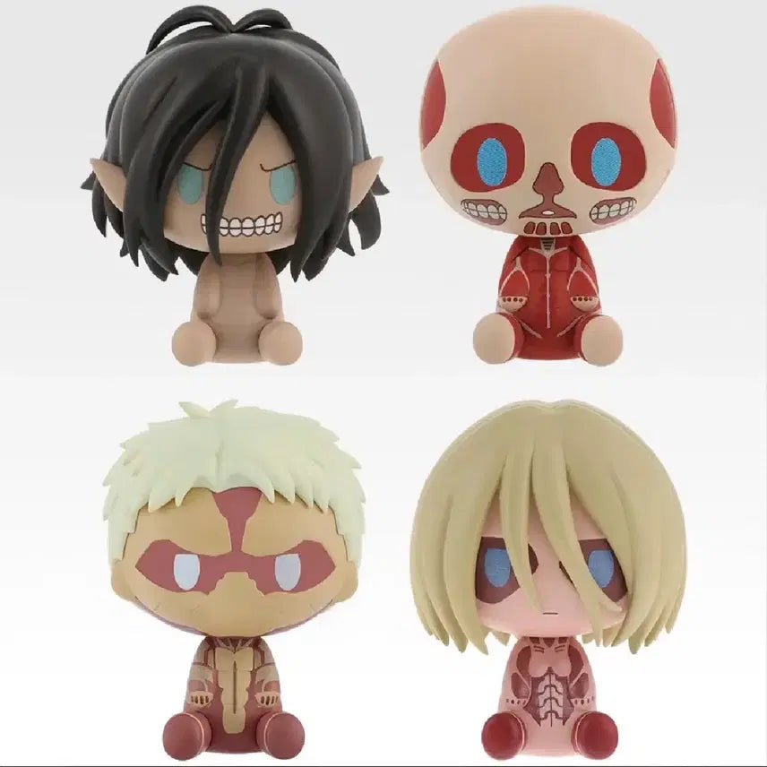 [BUNJANG] Attack on Titan Choco-Noko Figures Full Set / (현물)제일복권 진격의거인 I상 초코노코 4종 풀셋 일괄