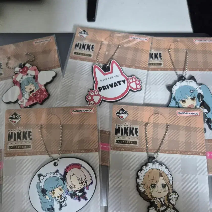 [BUNJANG] Nikke Chapter 7 I-Sang Rubber Charm Bundle Set / 니케 챕터 7 I상 러버참 전 5종 일괄