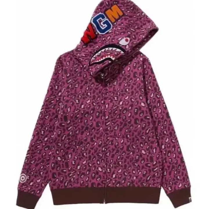 [BUNJANG] BAPE Leopard Hoodie Zip-Up / 베이프 bape 레오파드 후드집업