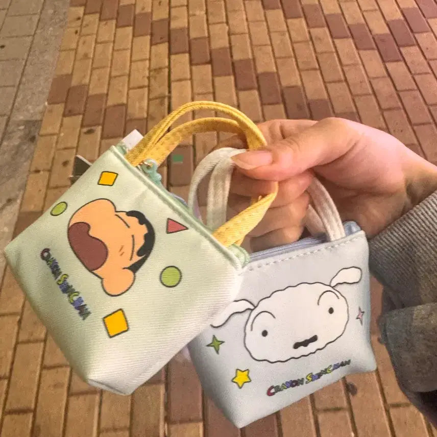 [BUNJANG] Crayon Shin-chan Shiro Mini Tote Bag Coin Pouch Keyring / 짱구 흰둥이 미니 토트백 동전지갑 키링