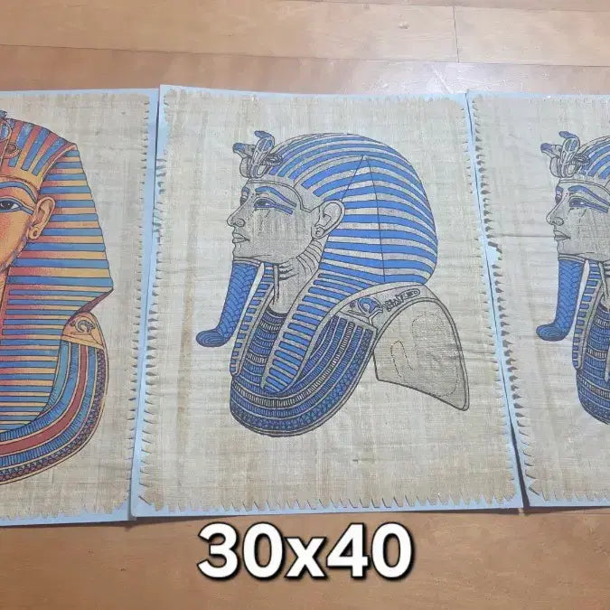 [BUNJANG] Ancient Egypt Papyrus Painting 13-Piece Set / 이집트 파피루스 그림 13종 세트 (일괄판매)