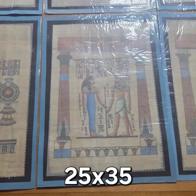 [BUNJANG] Ancient Egypt Papyrus Painting 13-Piece Set / 이집트 파피루스 그림 13종 세트 (일괄판매)