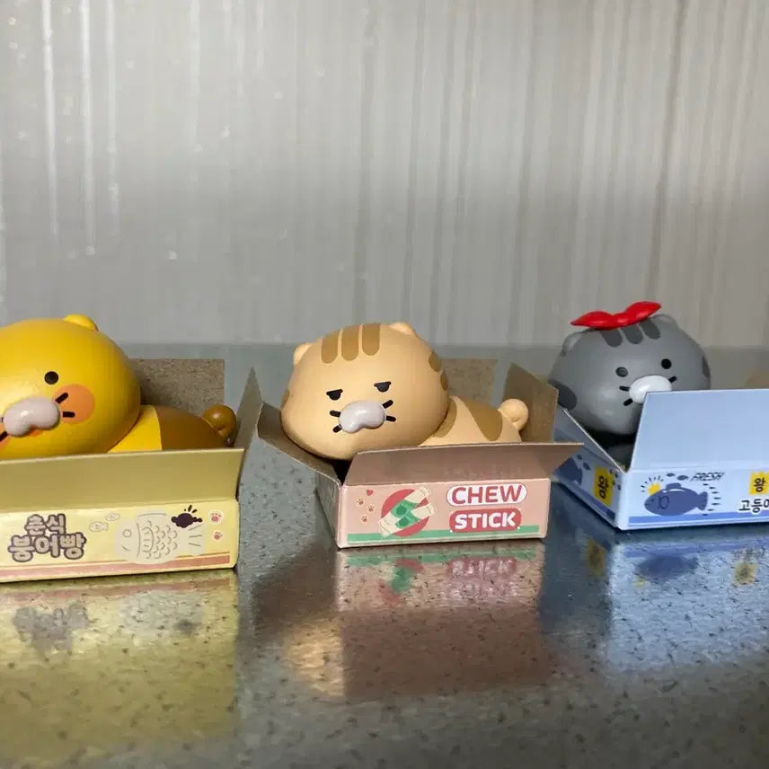 [BUNJANG] Kakao Friends Choonsik Gacha 3종 Set Figures / 카카오 춘식 가챠 3종 세트 박스 춘식 피규어
