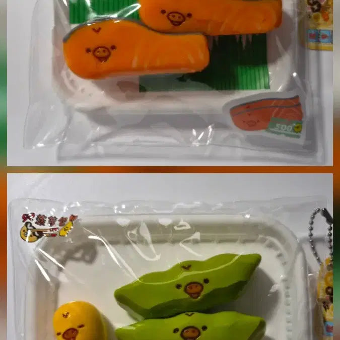 [BUNJANG] Owo Salmon and Pea Squishy Bundle Set / owo 키이 연어, 완두콩 말랑이 일괄