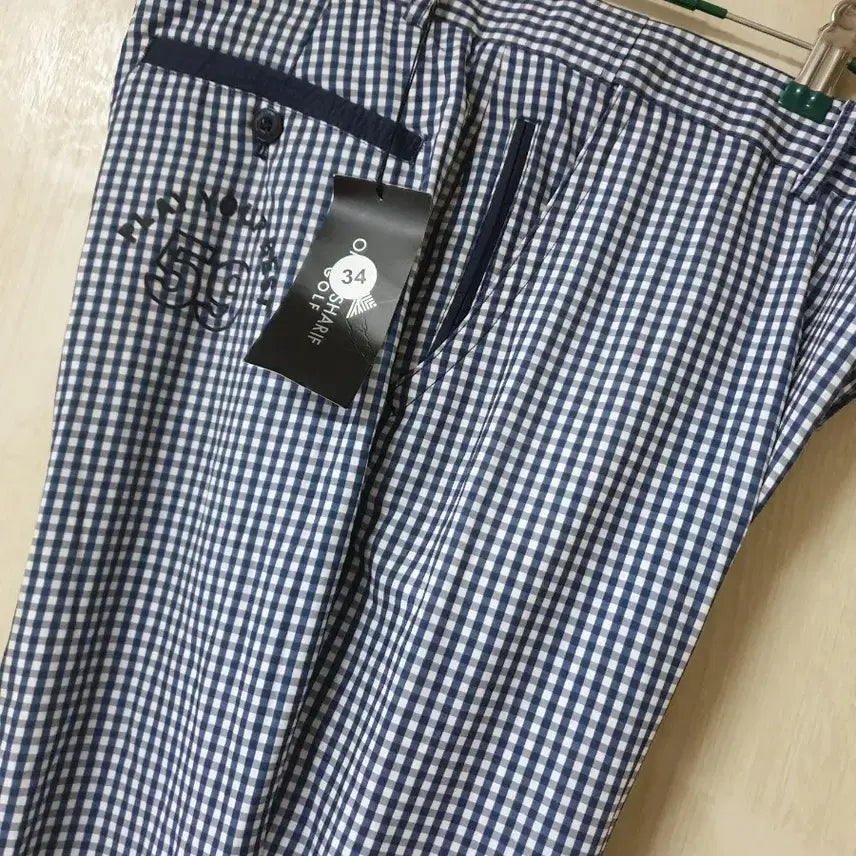 [BUNJANG] Oma Sharif Checked Pattern Golf Pants (Size 34) / 오마샤리프 체크 패턴 골프 바지 34