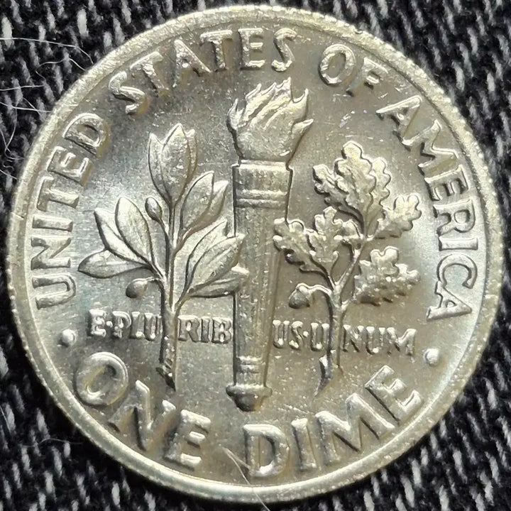 [BUNJANG] 1972 US Dime Coin - Mint Error (Double Rim, Unused) / 1972년P 미국 다임 주화. ( 더블. 림. 주조 오류)  완전 미사용
