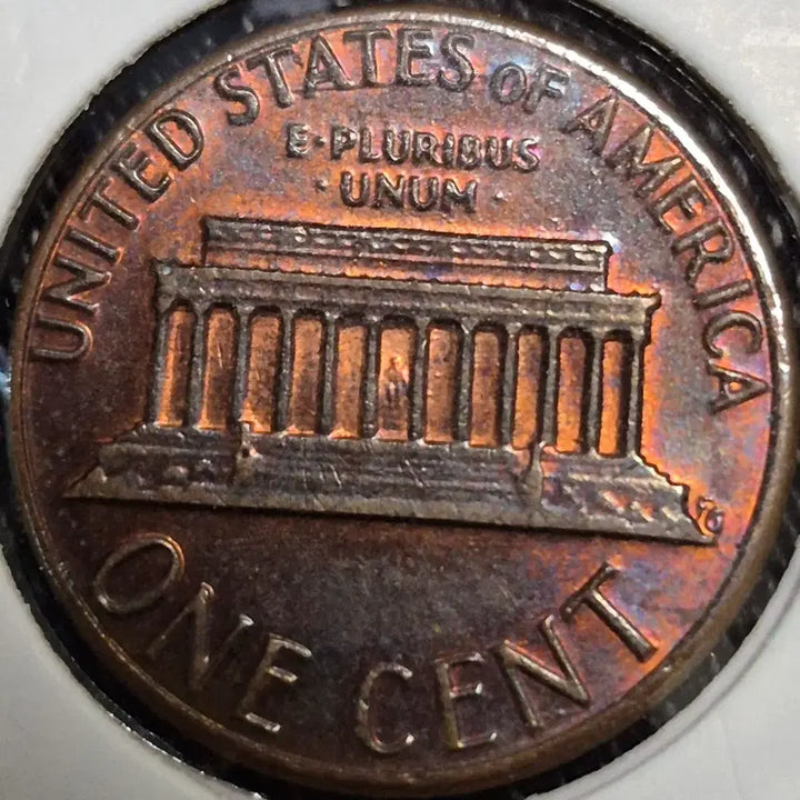 [BUNJANG] 1982 P Mint Lincoln Cent Small Date Zinc Rainbow Toning Coin / 1982년 P미국 링컨 센트 스몰데이터 (작은글자) 아연. 무지개 토닝