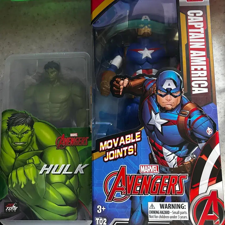 [BUNJANG] Marvel Figures Bundle (Captain America, Hulk) / 마블 피규어 (캡틴아메리카, 헐크) 일괄 2개 판매