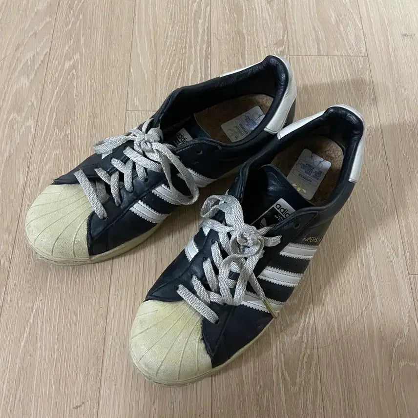 [BUNJANG] Adidas Superstar Premium Black White Shoes / 아디다스 슈퍼스타 프리미엄 블랙 화이트