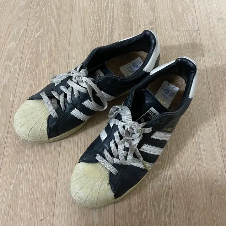 [BUNJANG] Adidas Superstar Premium Black White Shoes / 아디다스 슈퍼스타 프리미엄 블랙 화이트