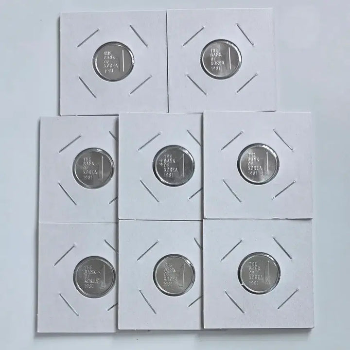 [BUNJANG] 1981 1 Won Coin Bundle Set (8 Coins) / 특년도 1981년 1주 미사용 8개 일괄