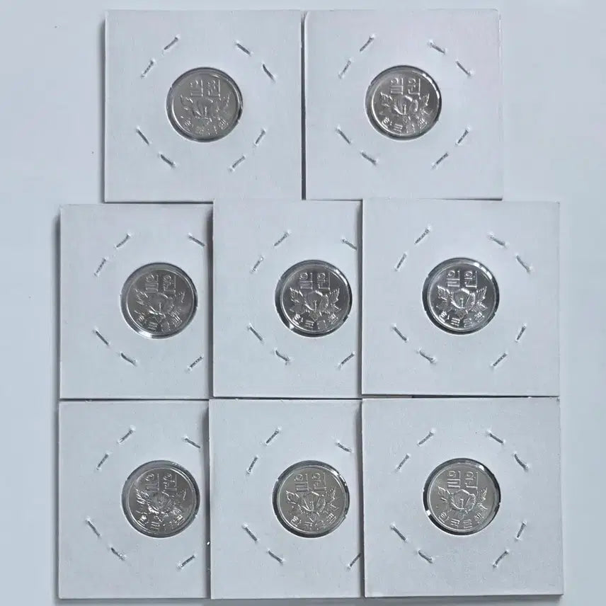 [BUNJANG] 1981 1 Won Coin Bundle Set (8 Coins) / 특년도 1981년 1주 미사용 8개 일괄