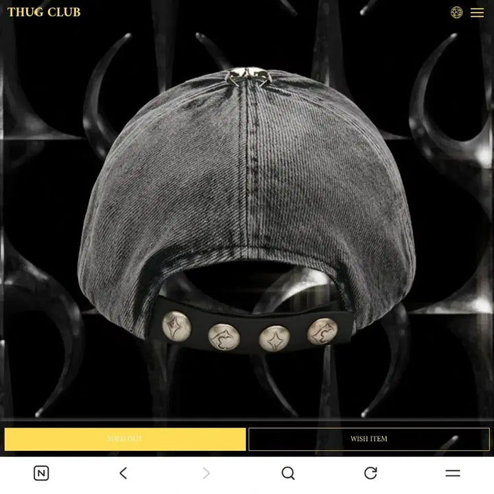 [BUNJANG] Thug Club Sword Cap Grey / 떠그클럽 스워드 캡 그레이(새상품)