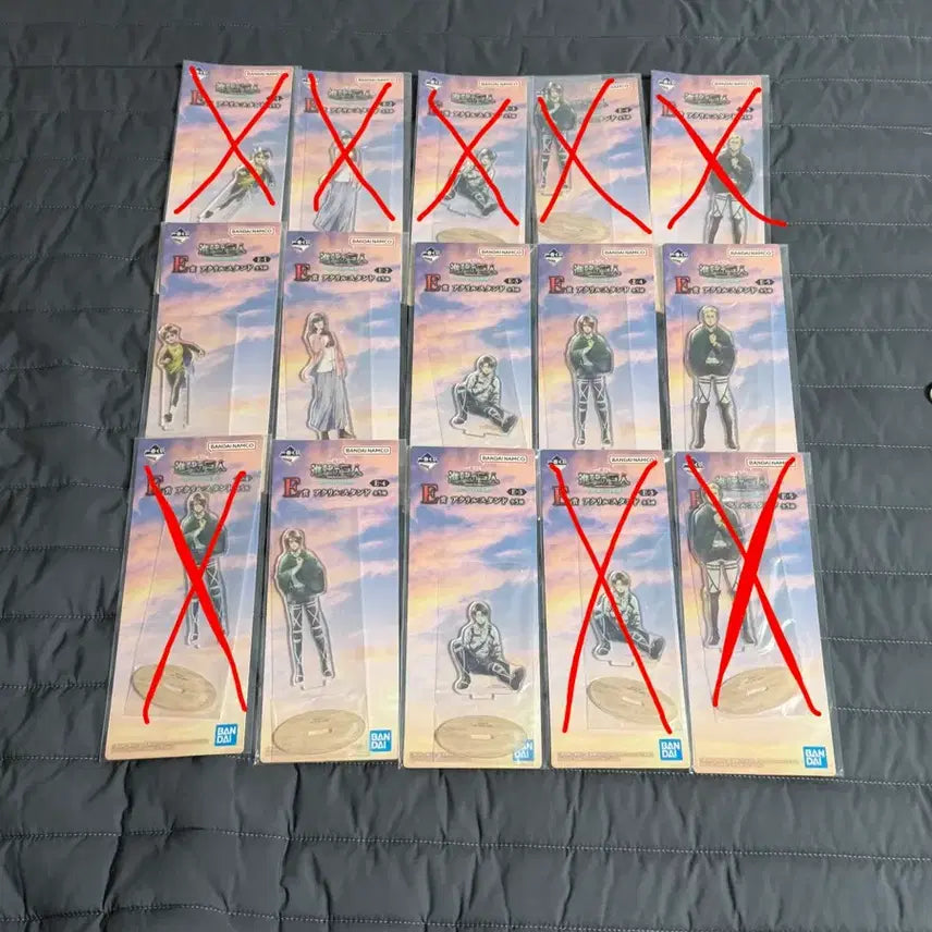 [BUNJANG] Attack on Titan Ichiban Kuji E Prize Acrylic Stand Full Set (5 Types) / (5종 풀셋가격) 제일복권 진격의 거인 각자의 결의 E상 아크릴 스탠드