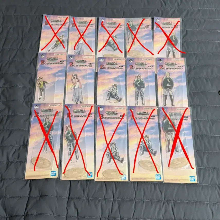 [BUNJANG] Attack on Titan Ichiban Kuji E Prize Acrylic Stand Full Set (5 Types) / (5종 풀셋가격) 제일복권 진격의 거인 각자의 결의 E상 아크릴 스탠드