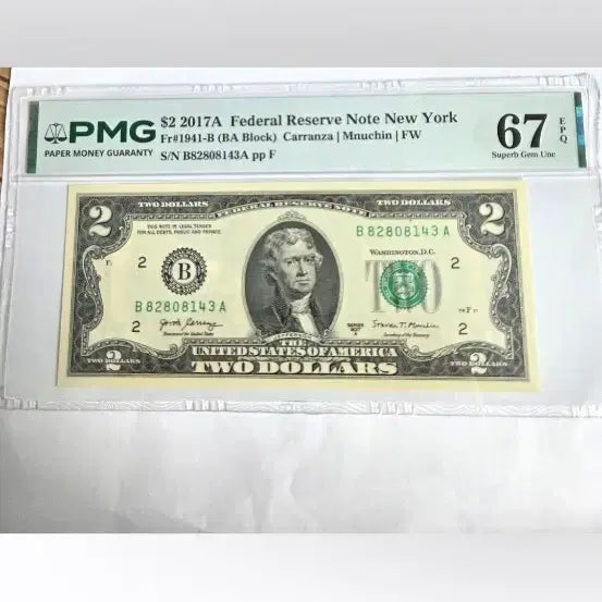 [BUNJANG] Good Grade Lucky $2 Bill / 행운의 2달러 67등급