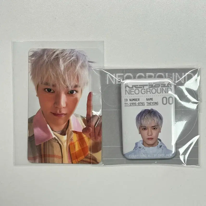 [BUNJANG] NCT 127 Taeyong Bundle Set Trading Card and Badge Set / 일괄) 네오그라운드 엔시티127 태용 포카 셀포 뱃지