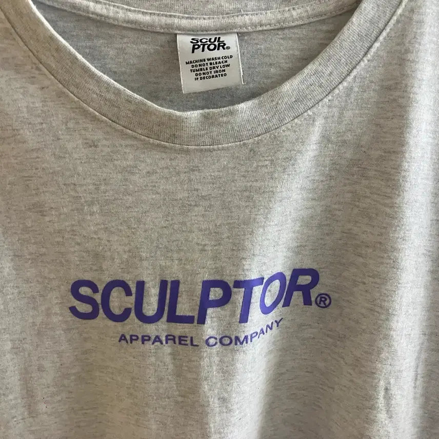 [BUNJANG] Sculptor Melange Grey Short Sleeve T-Shirt / [옷장비움] 스컬프터 반팔 티셔츠 멜란지 그레이