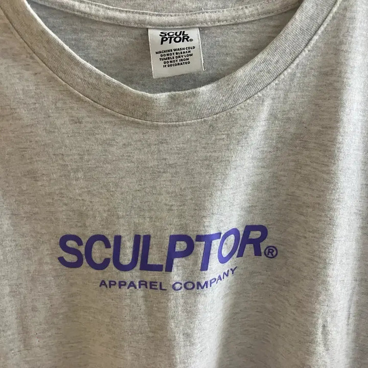 [BUNJANG] Sculptor Melange Grey Short Sleeve T-Shirt / [옷장비움] 스컬프터 반팔 티셔츠 멜란지 그레이