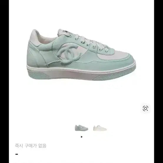 [BUNJANG] Chanel 24C Cotton Sneakers Light Turquoise Size 36.5 / 샤넬 24C 코튼 스니커즈 라이트 터콰이즈 36반 사이즈