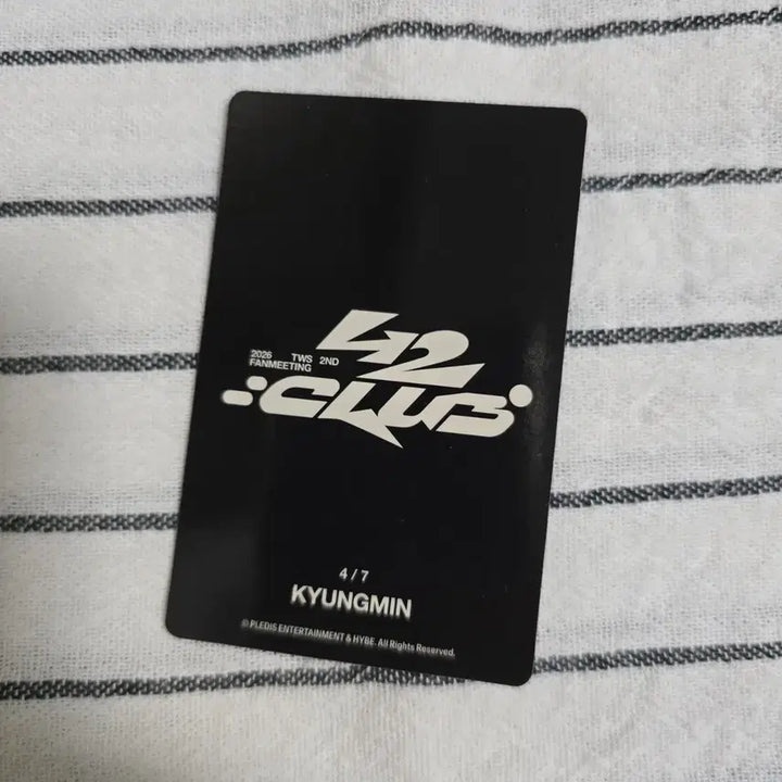[BUNJANG] TWS 2026 <42:CLUB> Fanmeeting Kyungmin Photocard / TWS 2026 팬미팅<42:CLUB> 경민 포카