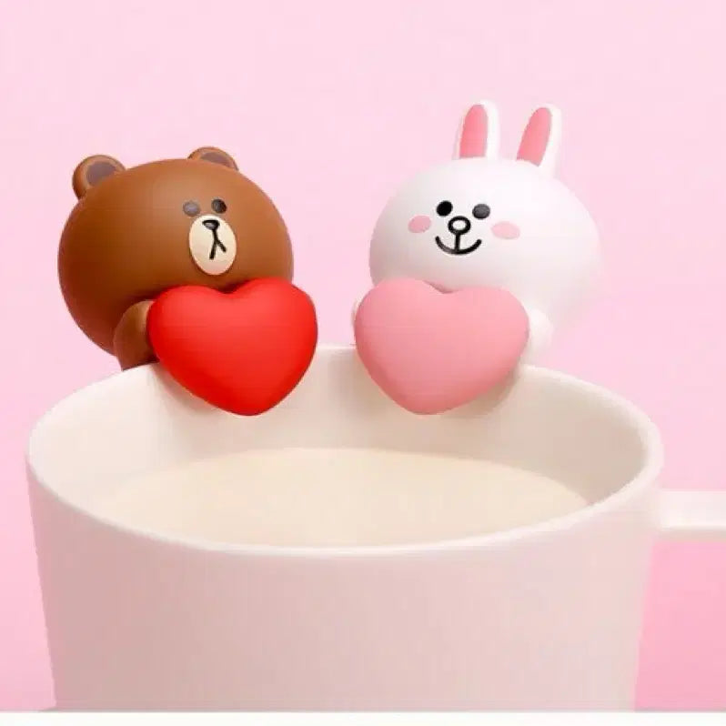 [BUNJANG] Line Friends Brown &amp; Cony Cup Figure (Sealed) / (미개봉) 라인프렌즈 브라운&amp;코니 컵피규어