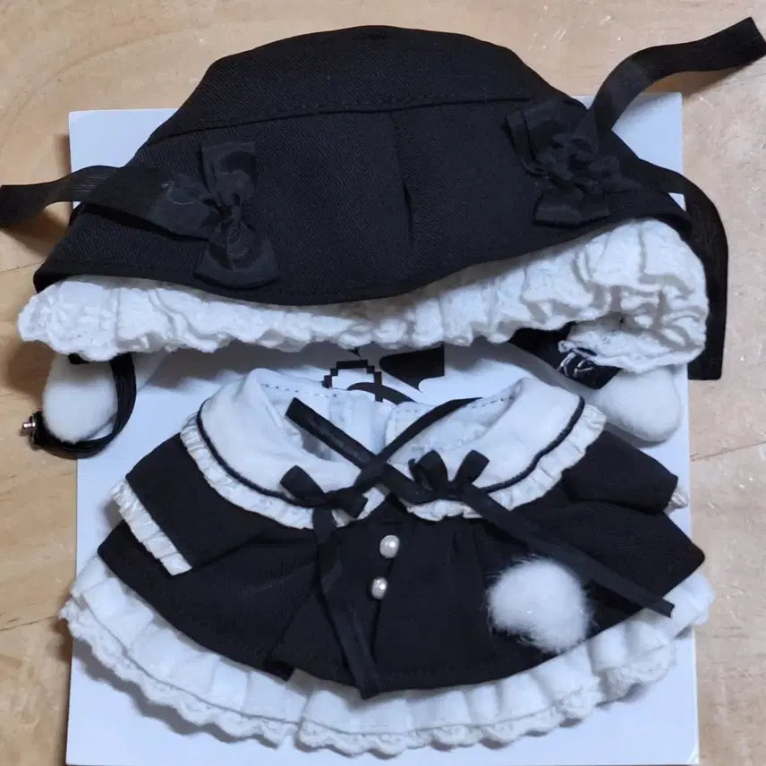 [BUNJANG] Woob Fleurshu Black 10cm Plush Doll Clothes / 우블 플르슈 블랙 10cm 솜인형옷