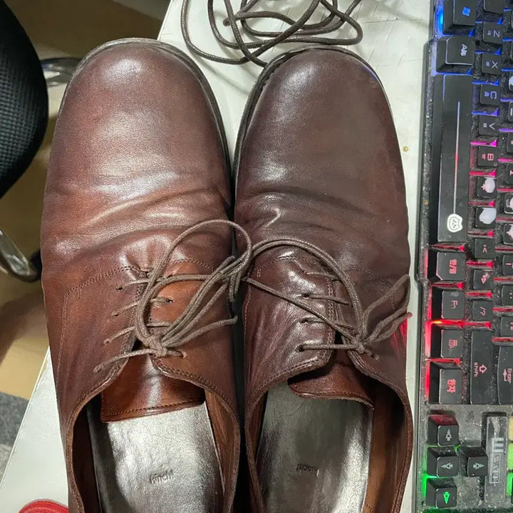 [BUNJANG] Kinch 547 Light Brown Leather Dress Shoes / 킨치 547 라이트 브라운 285