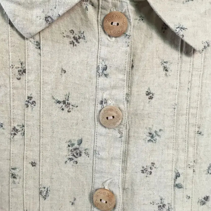 [BUNJANG] Vintage Peter Pan Collar Button Dress / 빈티지 카라 단추 원피스