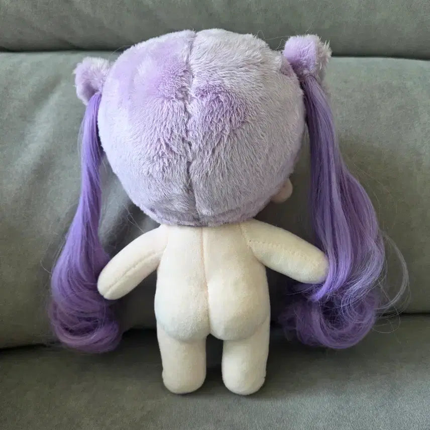 [BUNJANG] 20cm Un-Associated Cotton Doll Lavender (Includes Mohair Wig) / 20cm 무속성 솜인형 라벤더 (달비 포함)