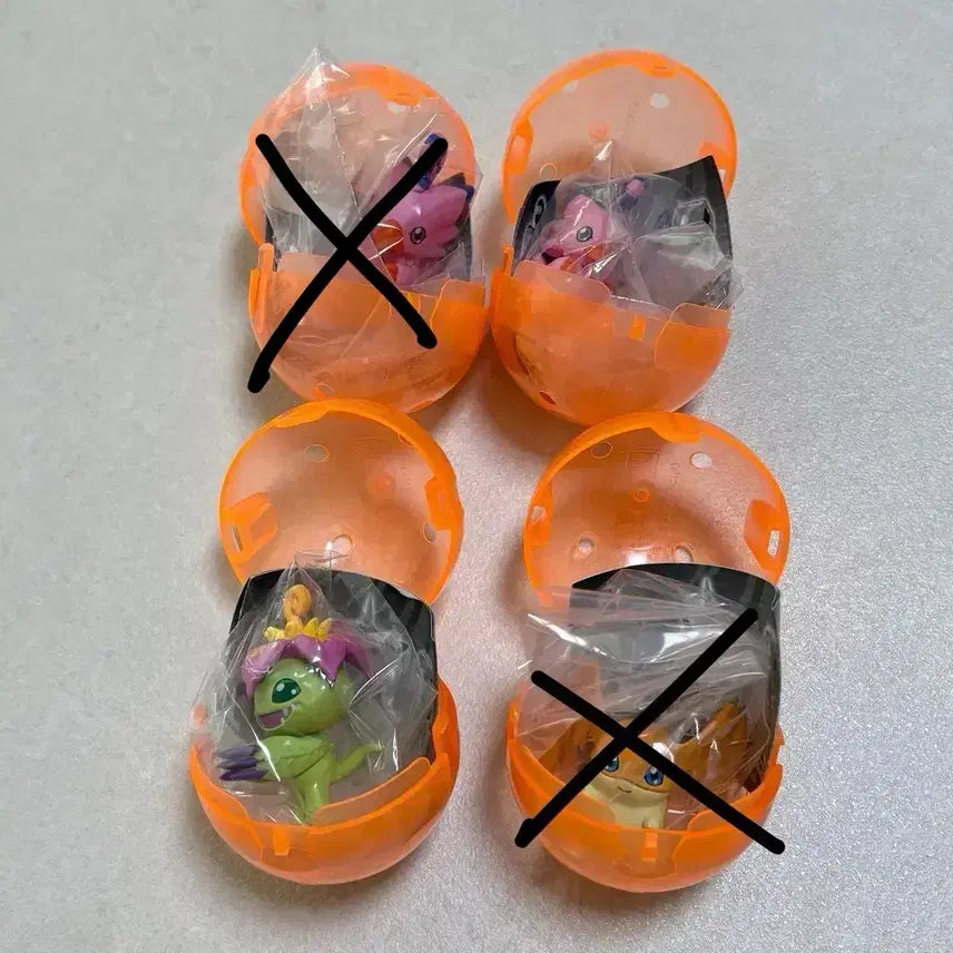 [BUNJANG] Digimon Nameless Gacha Piyomon &amp; Palmon Figures / 디지몬 나란히 나라분데스 가챠 피요몬 팔몬