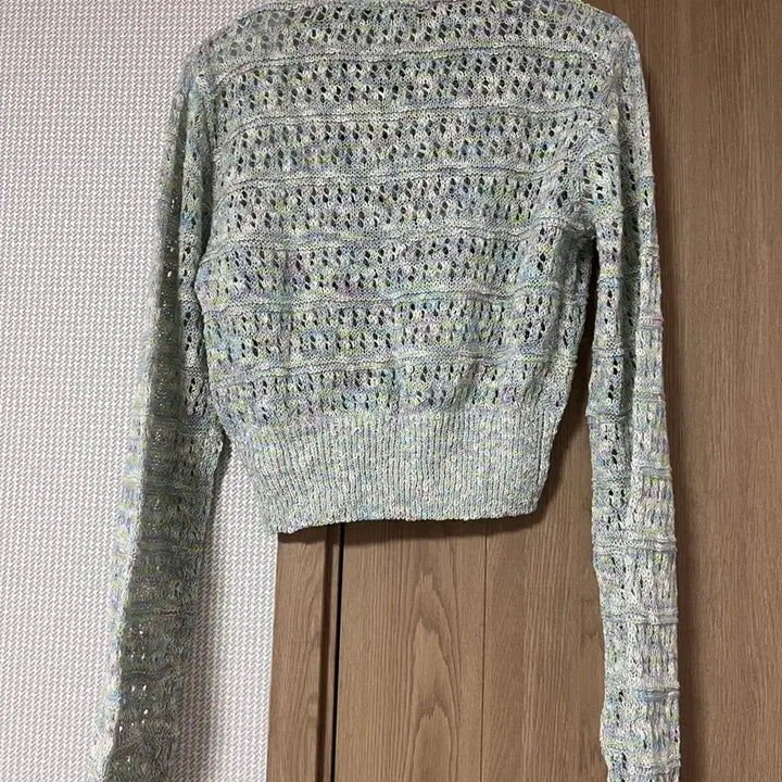 [BUNJANG] Zara Cropped Crochet Knit Sweater M / 자라 크롭 솜사탕 니트 M사이즈 크로셰 zara 1957/001/330