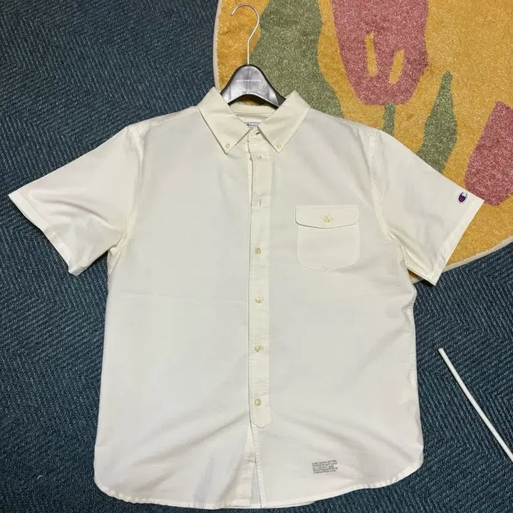 [BUNJANG] Champion White Short Sleeve Work Shirt XL / XL(100-105) 챔피온 화이트 반팔 워크 셔츠