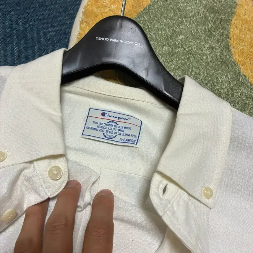 [BUNJANG] Champion White Short Sleeve Work Shirt XL / XL(100-105) 챔피온 화이트 반팔 워크 셔츠