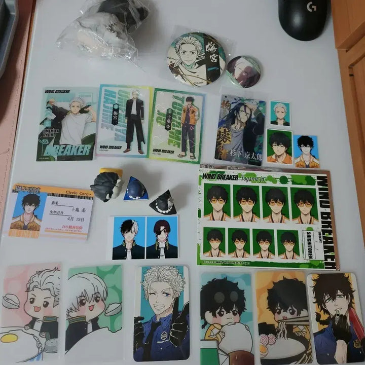 [BUNJANG] Bundle Set: Umemiy Sakuragawa Togame Hug Character Acrylic Charm and Badge Set / [일괄/오늘만 판매] 윈브레 우메미야 사쿠라 토가메 피규어 뱃지 허그캬라