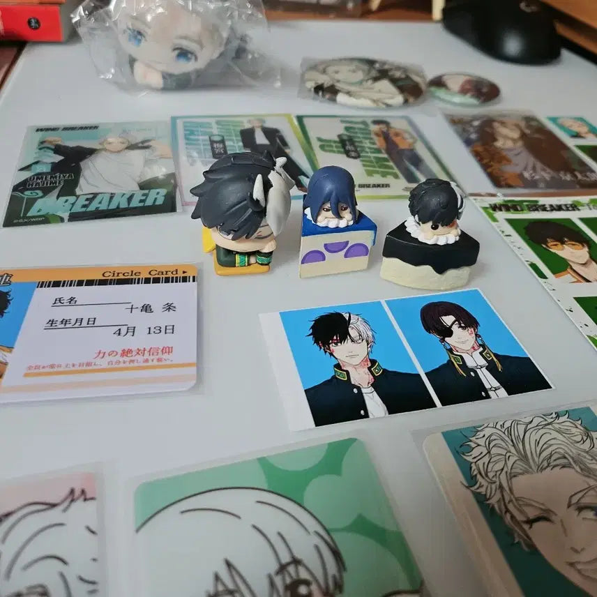 [BUNJANG] Bundle Set: Umemiy Sakuragawa Togame Hug Character Acrylic Charm and Badge Set / [일괄/오늘만 판매] 윈브레 우메미야 사쿠라 토가메 피규어 뱃지 허그캬라