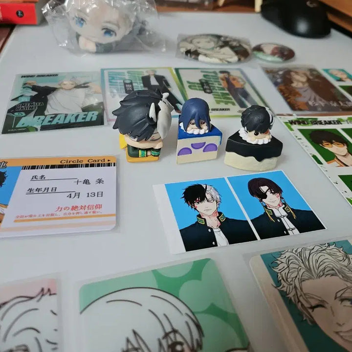 [BUNJANG] Bundle Set: Umemiy Sakuragawa Togame Hug Character Acrylic Charm and Badge Set / [일괄/오늘만 판매] 윈브레 우메미야 사쿠라 토가메 피규어 뱃지 허그캬라