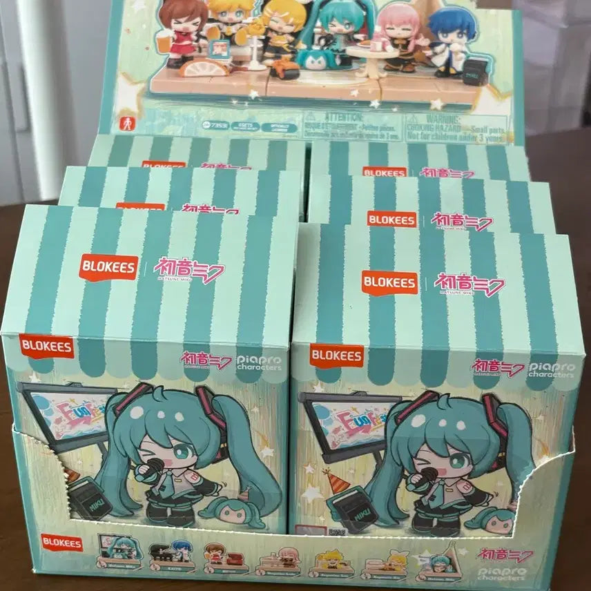 [BUNJANG] Vocaloid Blocky Terrace Party Figure Full Set (6 Types) / (일괄) 보컬로이드 블로키 테라스 파티 피규어