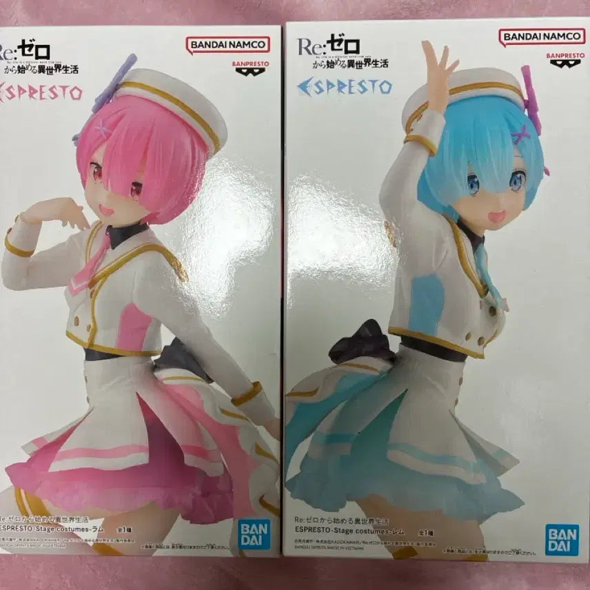 [BUNJANG] Re:Zero Ram Rem Stage Costume Bundle Figure Set (Sealed) / 렘, 람 스테이지 코스튬 피규어 미개봉 일괄