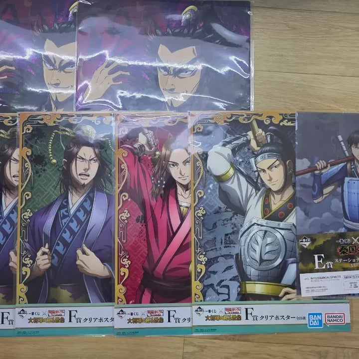 [BUNJANG] Kingdom Ichiban Kuji F Prize Clear Poster &amp; E Prize Clear File &amp; Sticker Set / [택포 1]킹덤 제일복권 하위상 세트