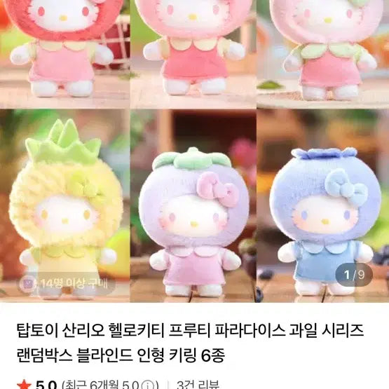 [BUNJANG] Top Toy Hello Kitty Fruity Paradise Series Plush Doll (Sealed) / 미개봉) 탑 토이 헬로키티 봉제인형  프루티 패러다이스 시리즈