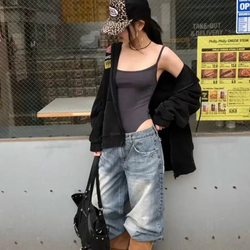 [BUNJANG] Brown Bodysuit / [정가28.490원]쇼핑몰바디수트