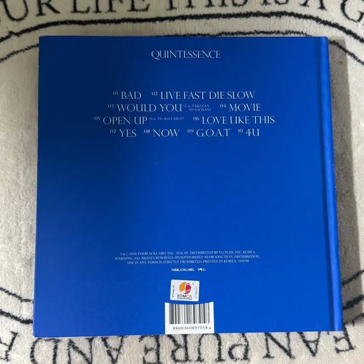 [BUNJANG] BIGBANG Taeyang White Night Album Blue / 빅뱅 태양 퀸터센스 앨범 파랑 블루